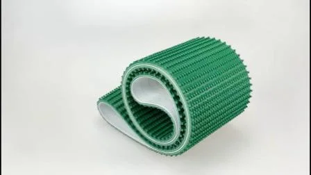 Trasportatore industriale leggero verde in PVC/PU/Pvk/nastro di trasmissione/nastro con motivo a grana dell'erba